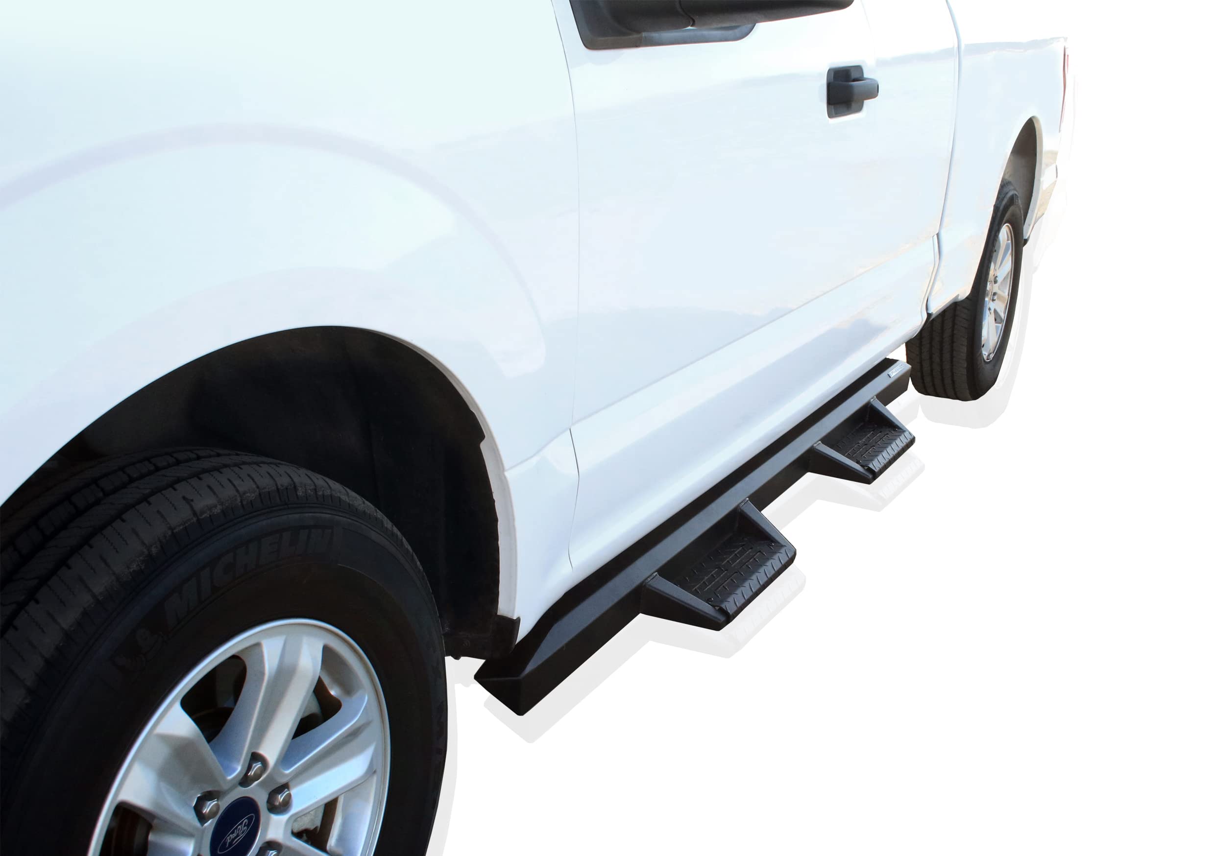 Heavy Duty Black Horse Impact Drop Side Steps Black Compatible with 2015-2025 Ford F-150 SuperCrew -IM-FOF1CC