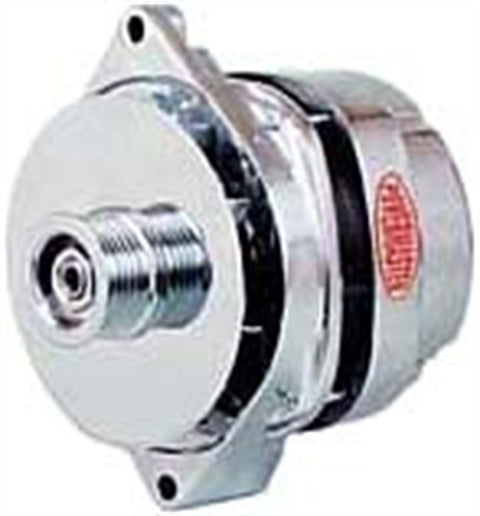 Alt GM CS144 Powermaster Black 200A 6 grv Pulley/Baffle Str MTG Unthreaded MTG Ear 1-Wire or OE Hookup