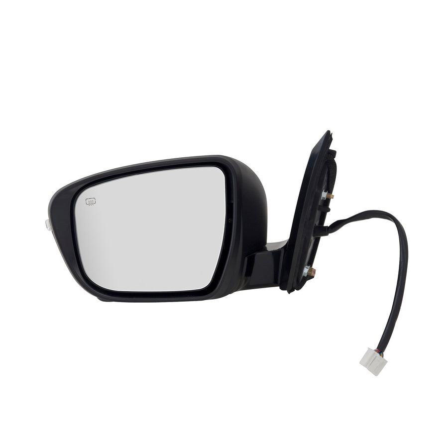 Mirror Driver Side for Nissan Murano, Black, PTM Cover, w/Turn Signal, Memory, CCD Camera, Foldaway, Heated Power