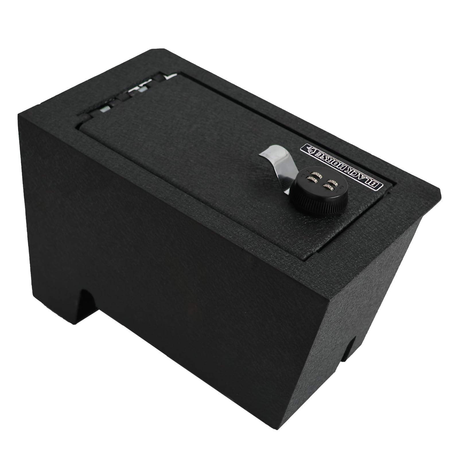 Center Console Safe Black Horse Security Lock Box, Black Gun Box Organizer, with 4 Digit Combination Resettable Lock Compatible with 2023-2023 Toyota Sequoia|2022-2024 Toyota Tundra-ASTT02