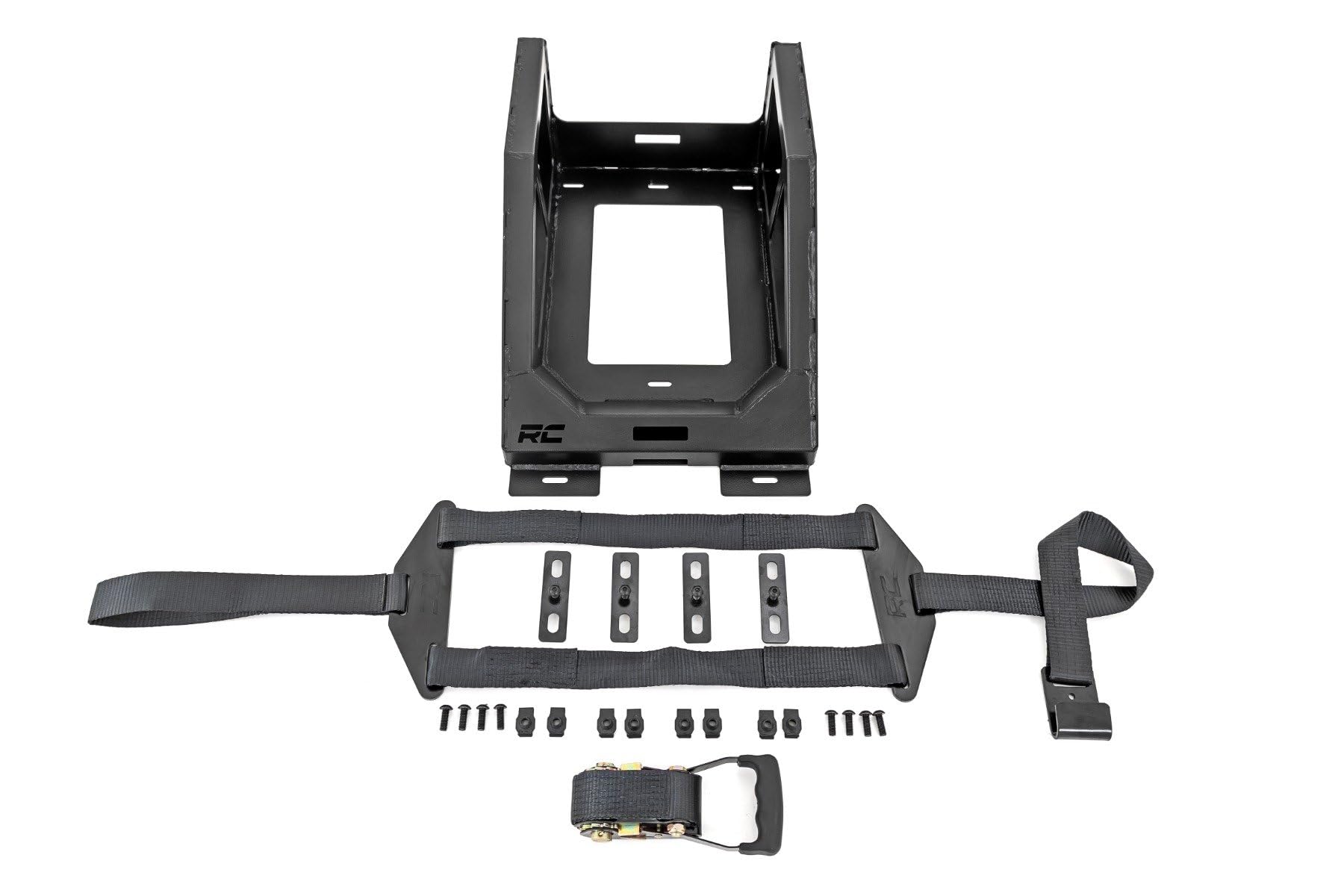 Rough Country Spare Tire Carrier Universal Bed Mount for Pickup Trucks - Fits Tires 33" to 40"