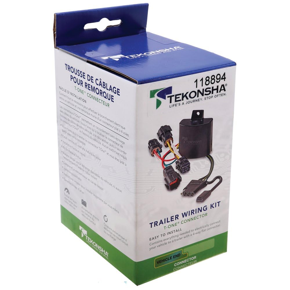 T-One TEKONSHA 118894 Custom Harness, 4-Way Flat, w/Circuit Protected ModuLite HD Module, Compatible with 2024-2025 Buick Encore GX.0