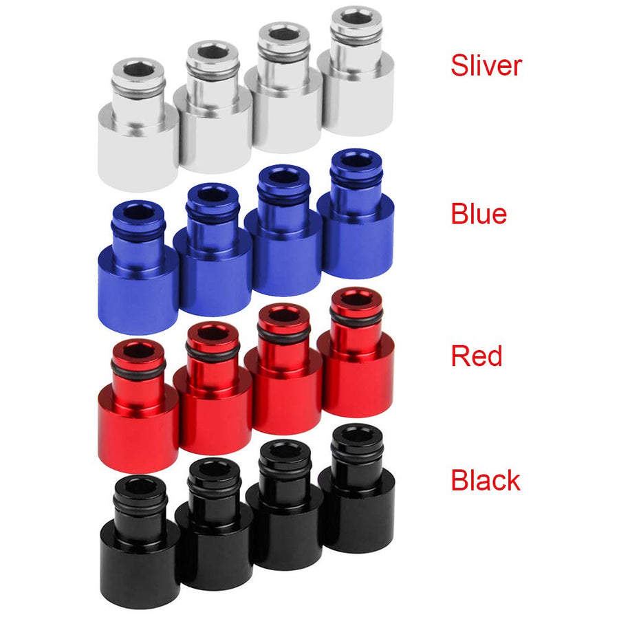 Fuel Adapters 4pcs Durable Top Supply System Accessories Extenders Anti-rust Auto Tool Spacers Sealing Anti-orrosion Aluminum Alloy For B16 B18 6Z 6Y(Red)