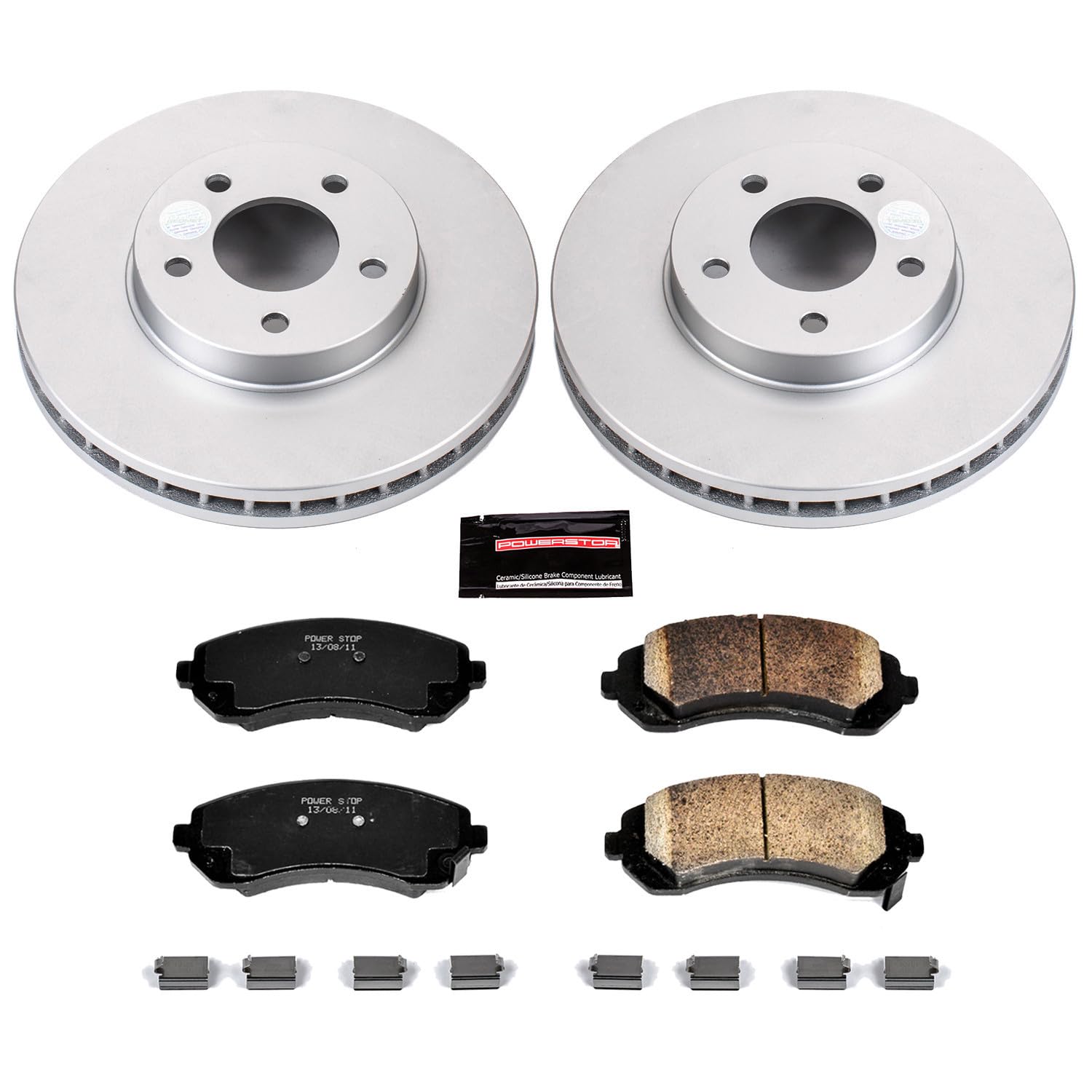 Power Stop CRK5234 Brake Rotor & Coated Ceramic Brake Pads- front For Buick Rendezvous, Chevrolet Venture, Oldsmobile Silhouette, Pontiac Aztek, Pontiac Montana [Model Specific]
