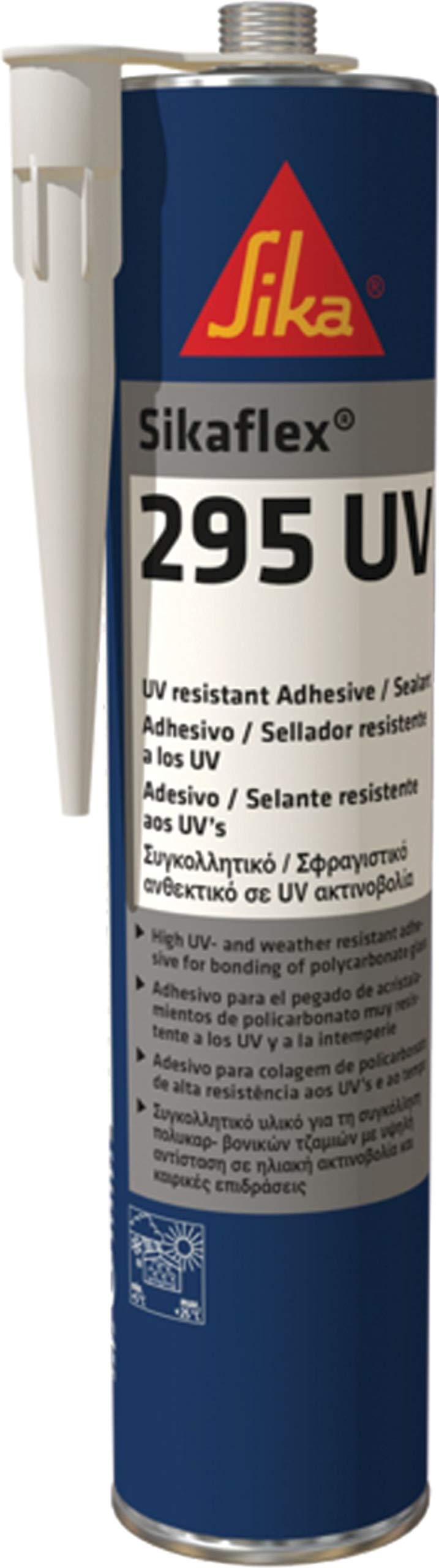 Marine Adhesive Sealant Sikaflex-295 UV Resistant, 10.1 fl. oz Cartridge, White