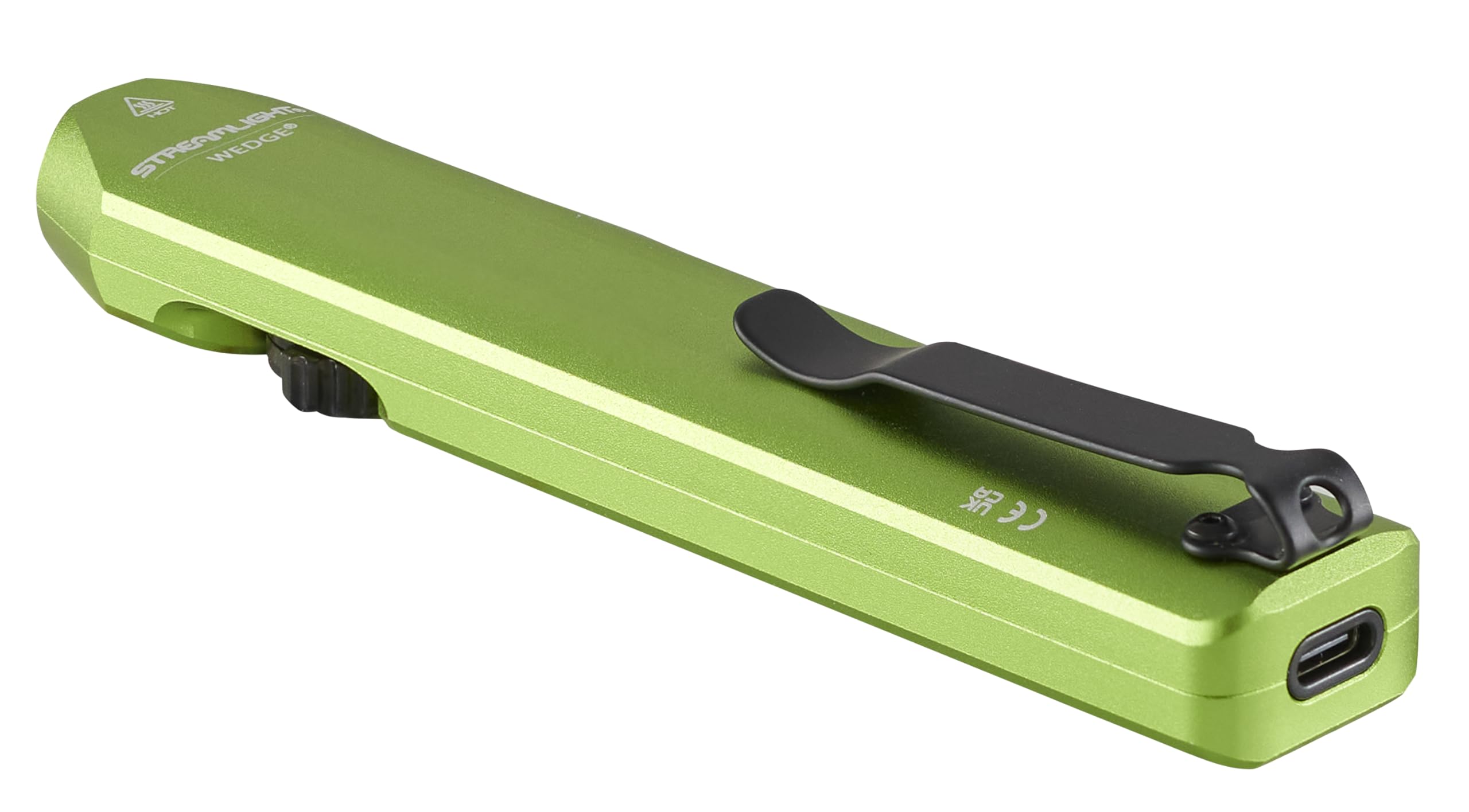 Wedge Streamlight 1,000-Lumen Max 300-Lumen Standard 1,200-Candela Flat Everyday Carry Flashlight, Includes USB-C Cable and Lanyard, Lime Green