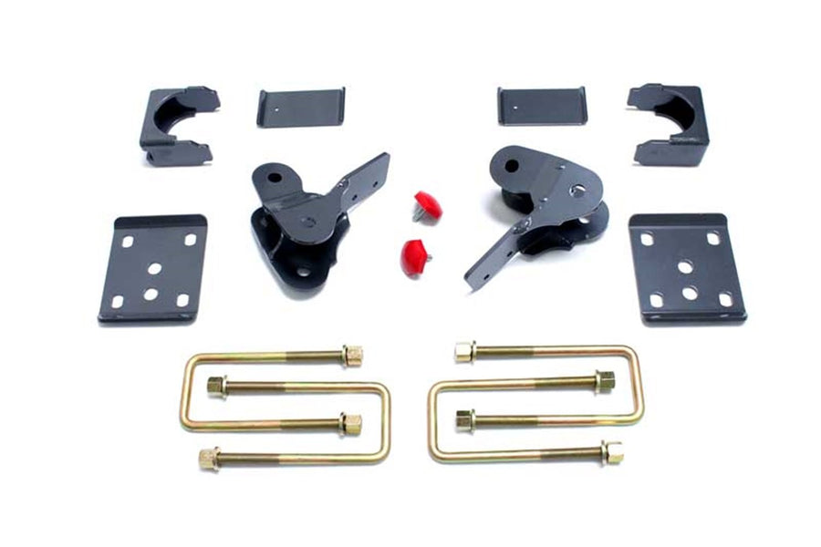 Part# 303140 MaxTrac SUSPENSION'S is A 4" Rear FLIP KIT Including AXLE RELOCATORS, Hangers, Bump Stops & Spring Plates