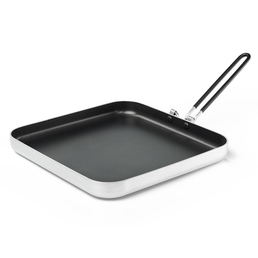 GSI Outdoors High-Performance Bugaboo Ceramic Coated 10" Square Fry Pan with SureLock™ Folding Handle