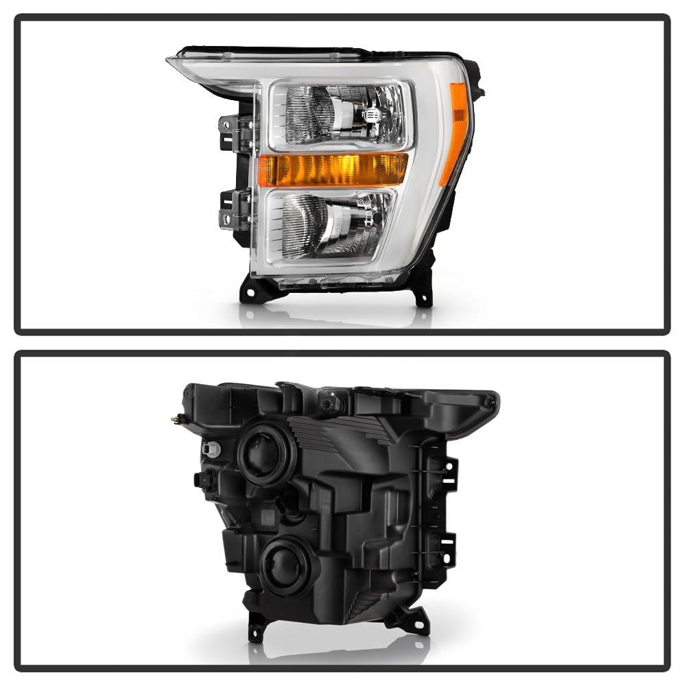 Ford F150 21-23 Spyder (POE) Halogen Headlight - Low Beam-H11(Included) ; High Beam-HB3(Included) ; Signal-WY21W(Not Included) - OE Left