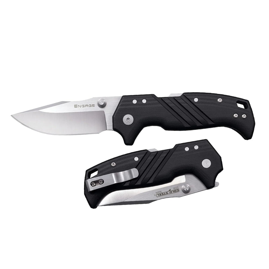 3" COLD STEEL Engage S35VN Razor-Sharp Clip Point Blade 4.25" G-10 Handle Everyday Carry Tactical Folding Knife with Atlas Lock