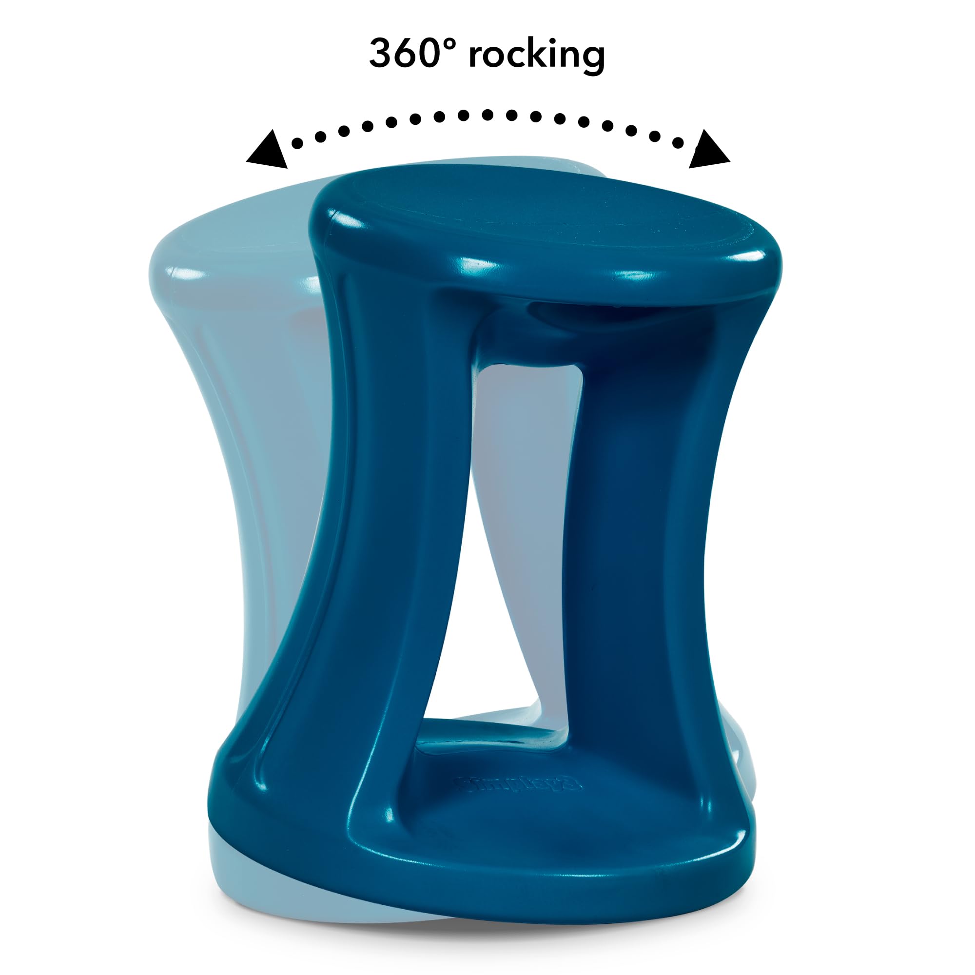 Simplay3 Live Fit American Home Active Balance Chair, 17" Stool for Adults and Teens- Ergonomic Office Desk Chair with Rock, Wobble, Tilt Motion for Learning, Work and Study, Union Blue