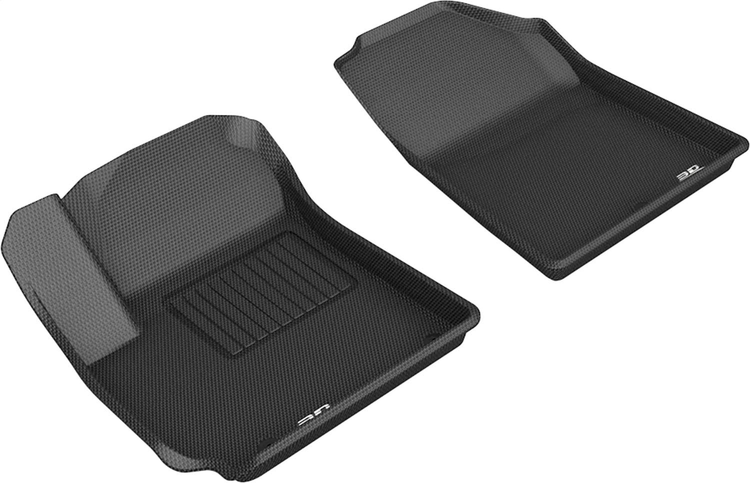 Kagu 3D MAXpider Custom Fit Floor Mat (Black) Compatible with Kia Soul 2020-2025 - Front Row