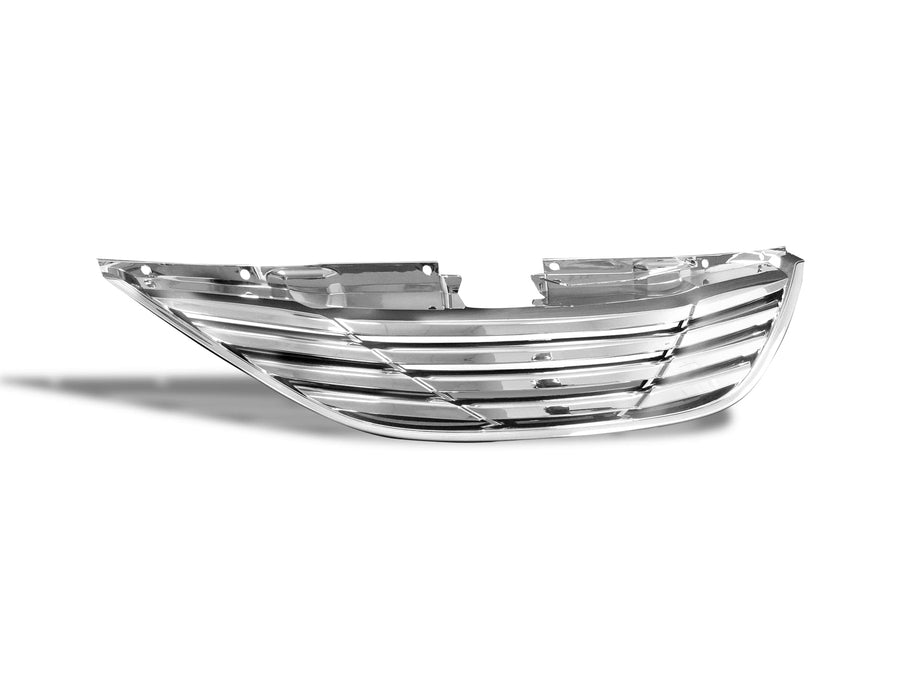 Horizontal Front Hood Grille Armordillo USA 7149250 - Chrome Fits 2010-2014 Hyundai Sonata