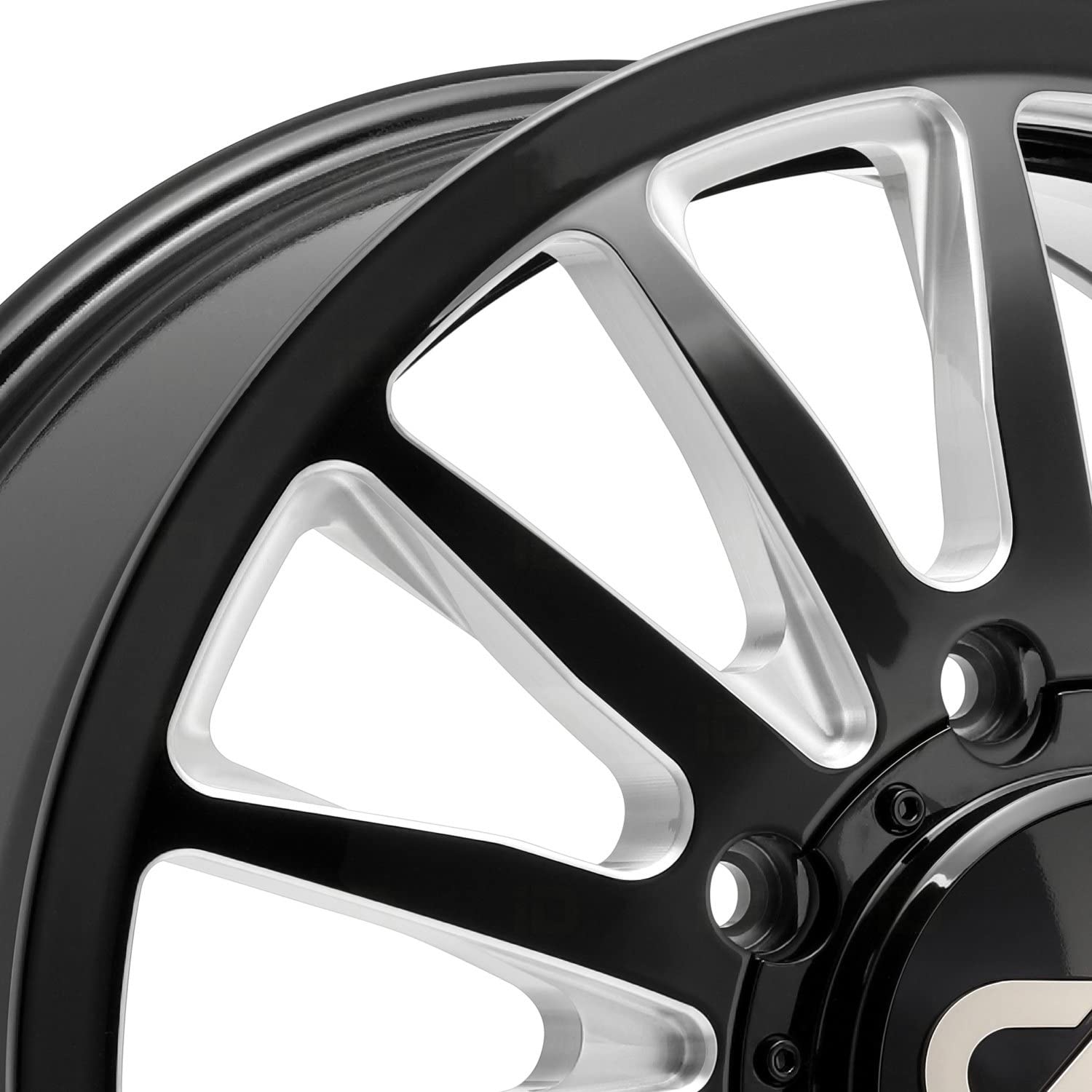 SUMMIT CALI OFF-ROAD DUALLY Gloss Black Wheel with Painted (22 x 8.25 inches /8 x 210 mm, 115 mm Offset)
