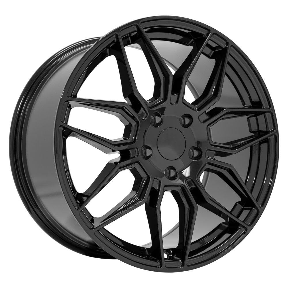 19 Inch OE Wheels CV03C Rim Fits Corvette C8 Z06 Style 5x120.65 19x10 Gloss Black - Hollander 95580 (1)