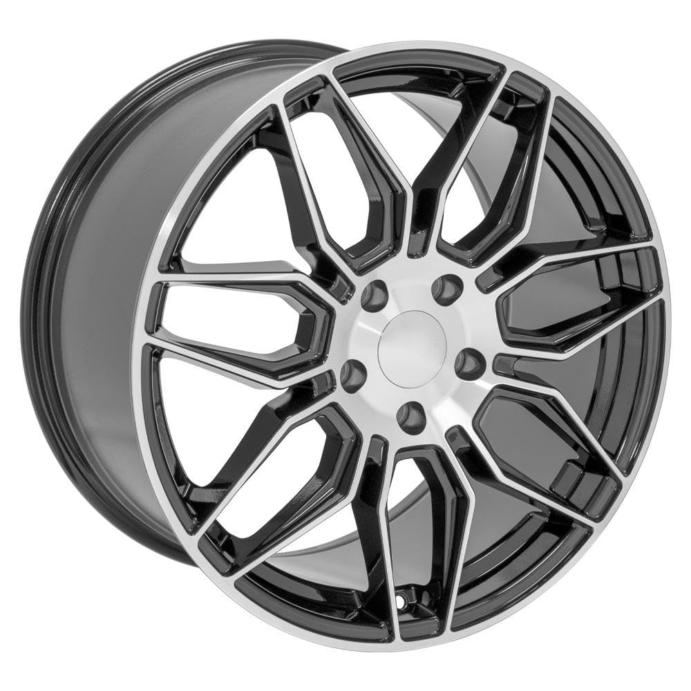 19 Inch OE Wheels CV03C Rim Fits Corvette C8 Z06 Style 5x120.65 19x10 Gloss Gunmetal Machined - Hollander 95580 (1)