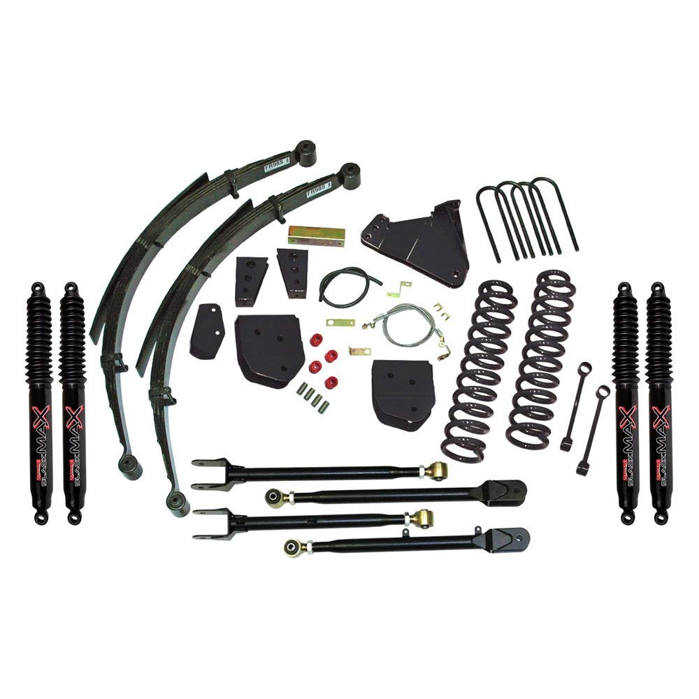 Skyjacker Suspension Lift Kit F8852KS-B w/Shock Black MAX Shocks 8 in. Lift Incl Front Coils Rear Springs