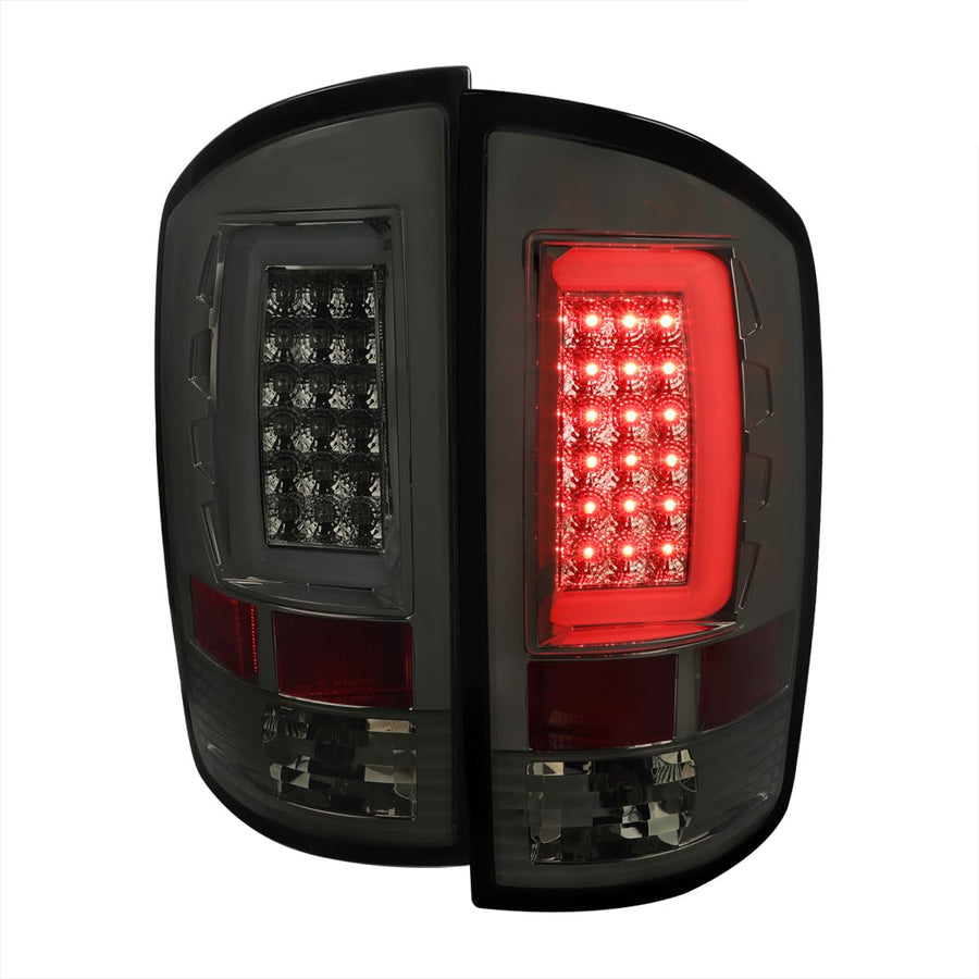 Spec-D Tuning LED Smoke Tail Lights Compatible with 2007-2008 Dodge Ram 1500, 2007-2009 Dodge Ram 2500/3500, Left + Right Pair Assembly