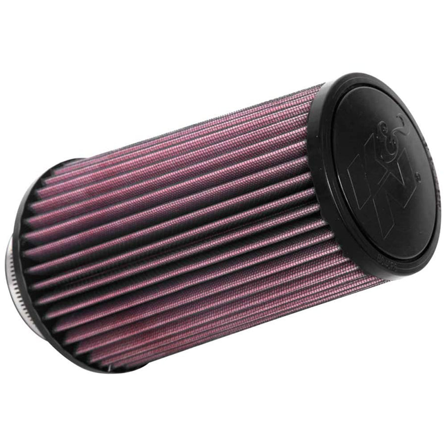 High-Flow K&N Original Lifetime Universal Clamp-On Air Filter: Performance, Premium, Washable: Flange Diameter: 3 In, Filter Height: 7.875 In, Flange Length: 1.250 In, Shape: Round Tapered, RU-4690