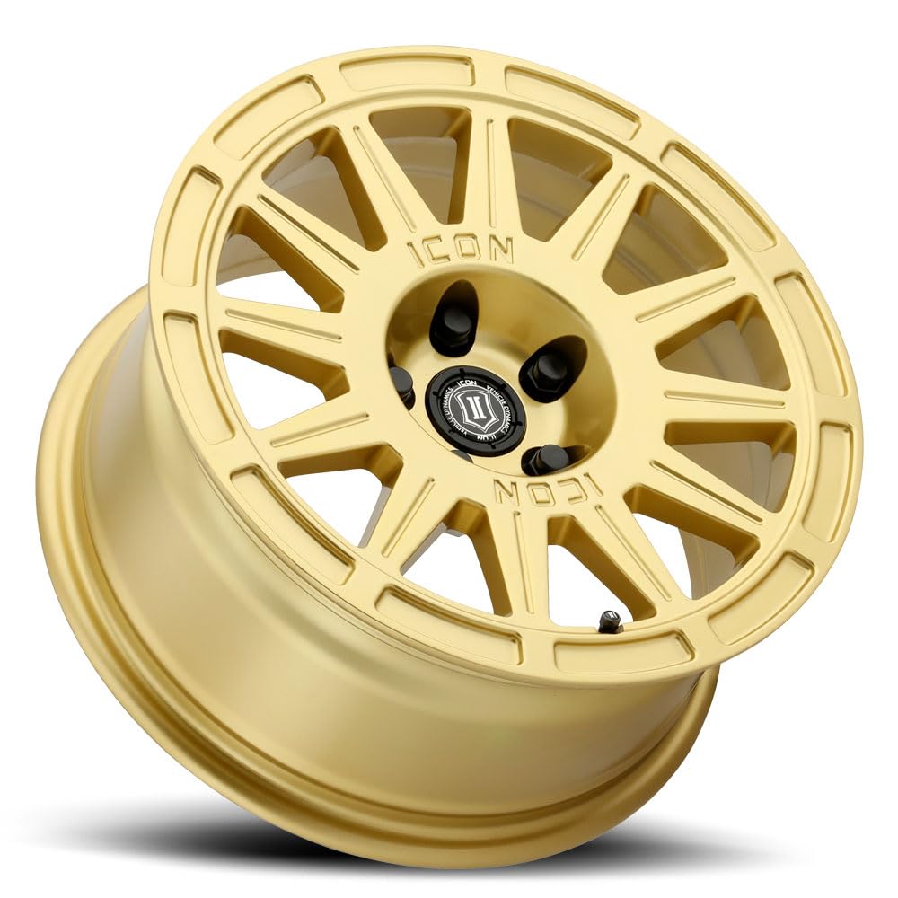 ICON Alloys Ricochet, 17 x 8/5 x 100, Gloss Gold, 38mm Offset, 6" BS, 7017805060GG