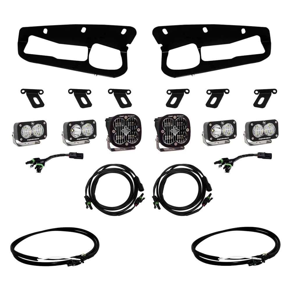Squadron Baja Designs SAE/S2 Sport Fog Pocket Kit - '21-22 Bronco (Multi-Pattern; Clear; Upfitter Wiring)