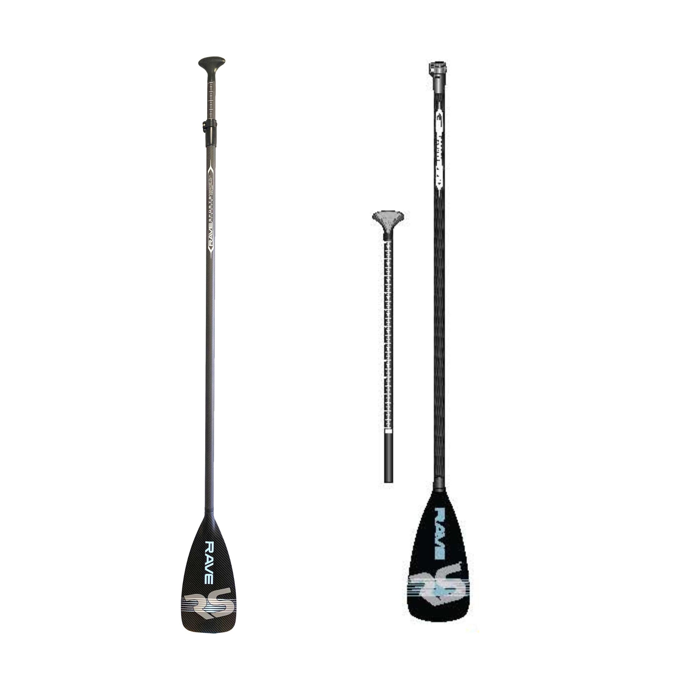 Rave Sports Adjustable SUP Paddle – Lightweight Oar for Stand Up Paddleboard, Floats and No Twist Handle Lock, Tempo Style
