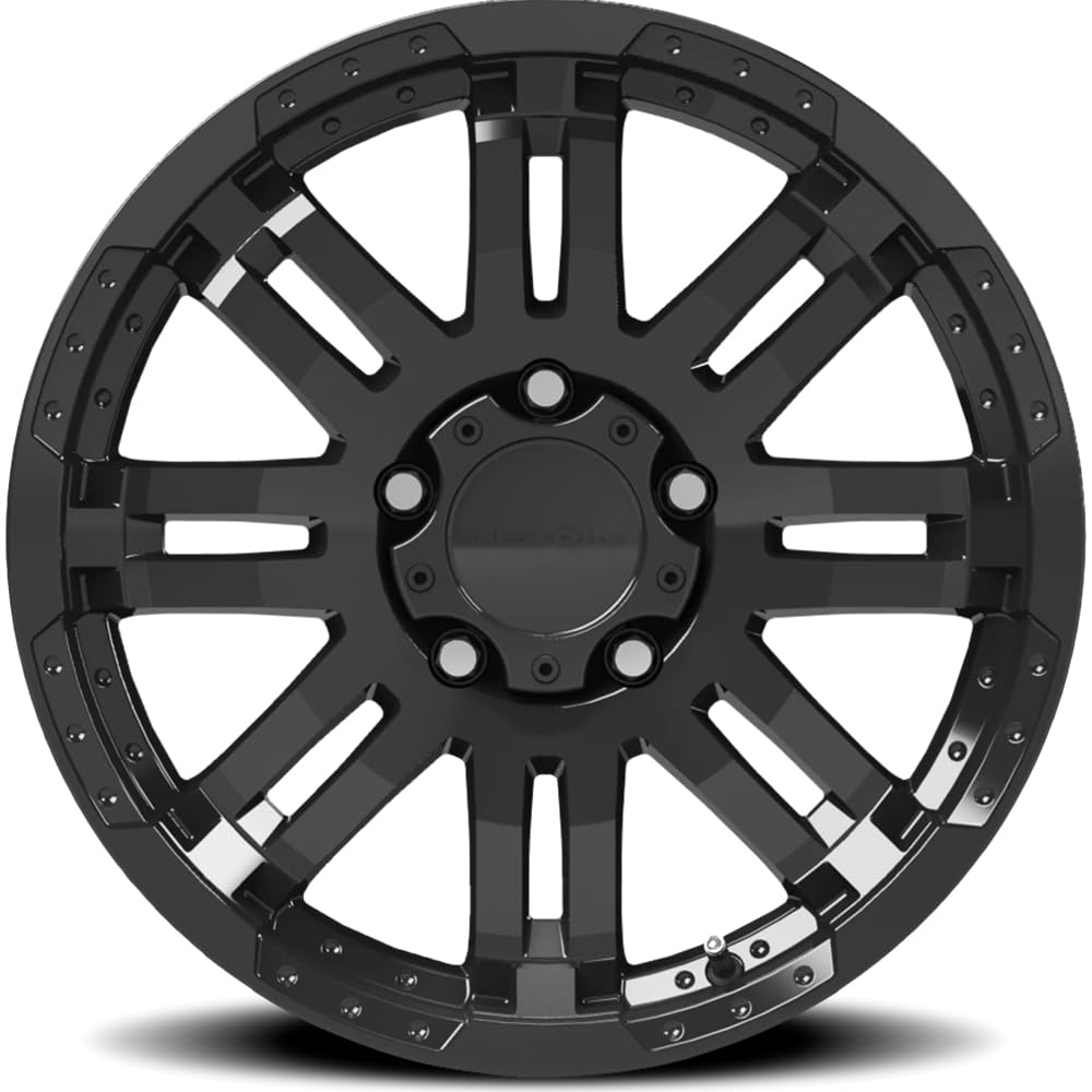 375 WARRIOR Vision Custom Wheel - 16x8, 0 Offset, 5x135 Bolt Pattern, 87.1mm Hub - Gloss Black Rim