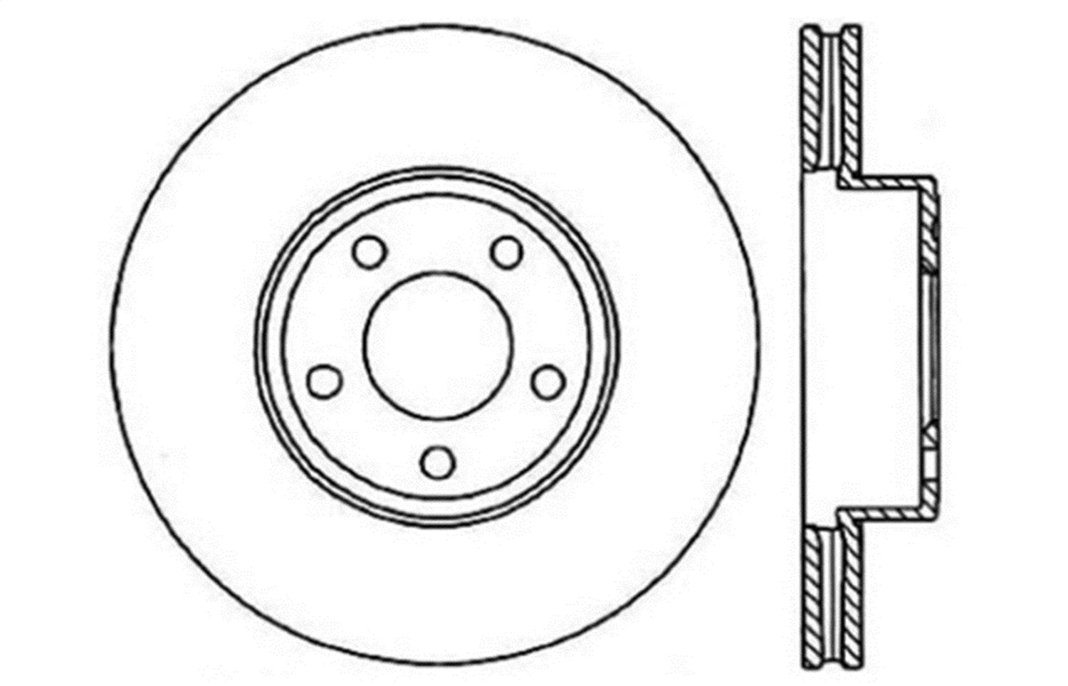 StopTech Centric 127.61055L Sport Drilled/Slotted Brake Rotor (Front Left), 1 Pack