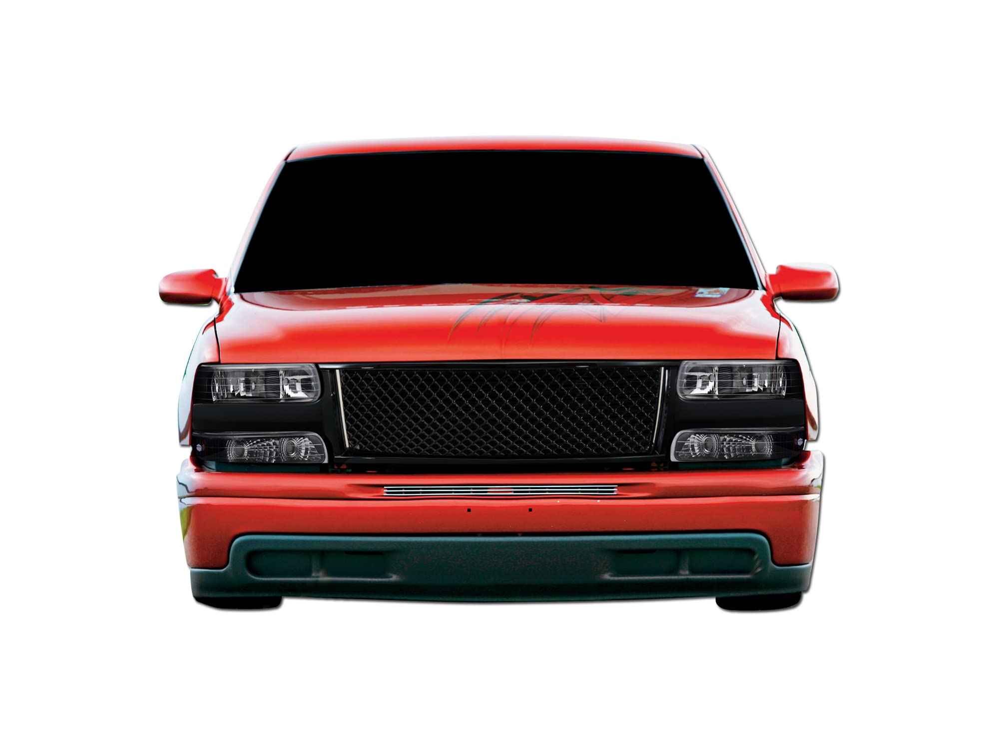 7147287 Armordillo USA Mesh Front Hood Grille - Gloss Black Fits 2000-2006 Chevy Tahoe