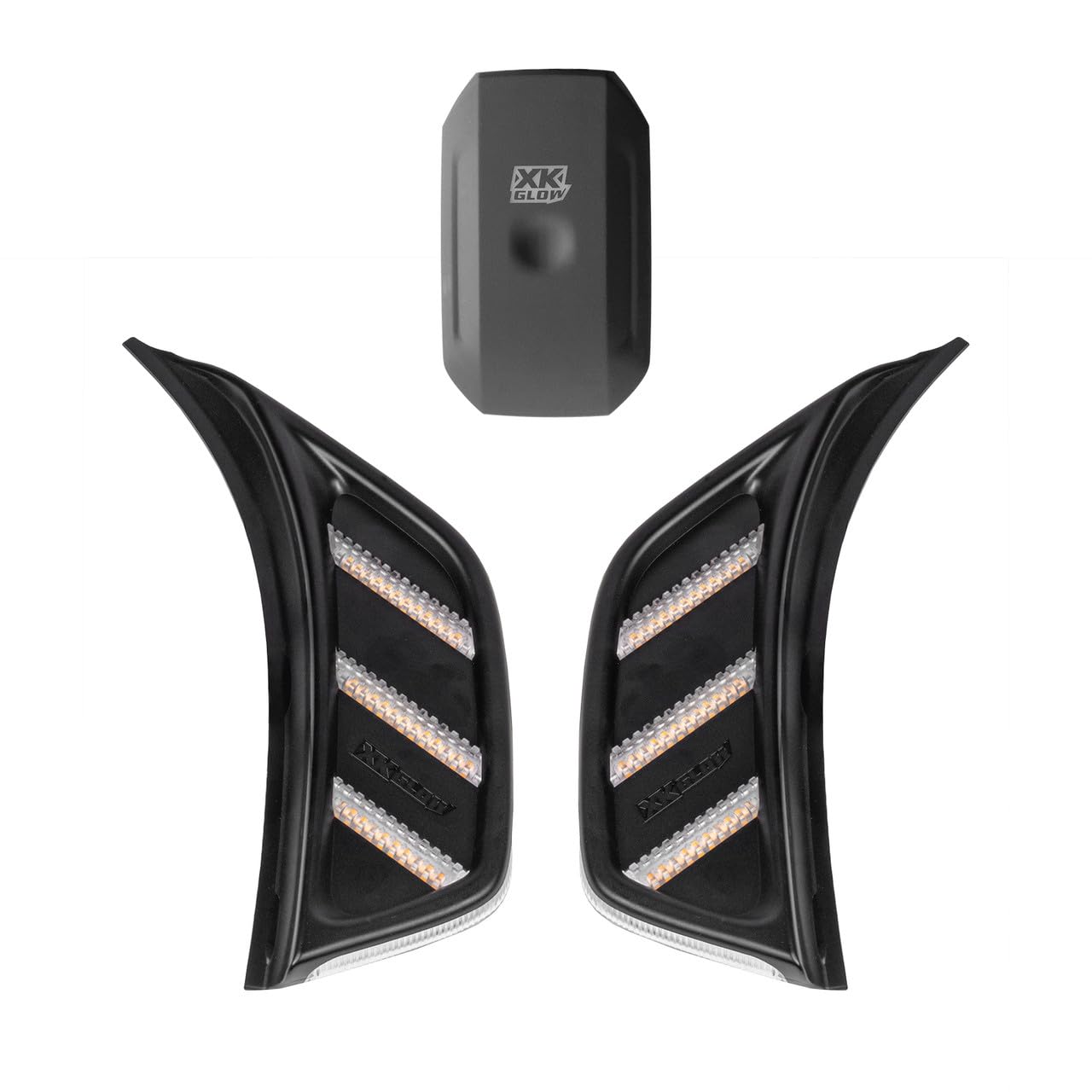 XK-Vent-RGB-JK Automotive RGB+Amber Fender Vent Light Turn Signal Running Light for Jeep JK | XKCHROME S