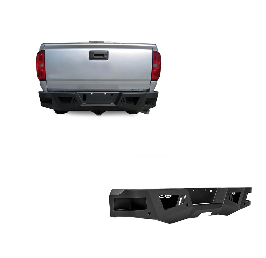 Heavy Duty Black Horse Armour Rear Bumper Matte Black Compatible with 2015-2022 Chevrolet Colorado (Excludes ZR2 Model)|2015-2022 GMC Canyon (Excludes ZR2 Model)-ARB-CO15