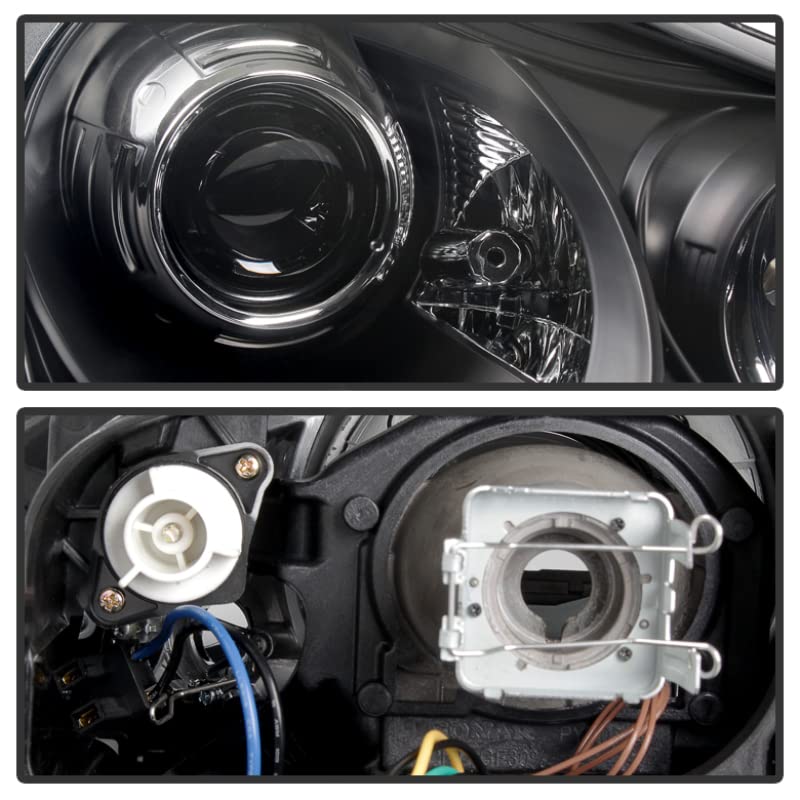 Porsche Cayenne 03-06 Spyder 5080967 Projector Headlights - Xenon/HID Model Only (Not Compatible With Halogen Model) - DRL LED - Black