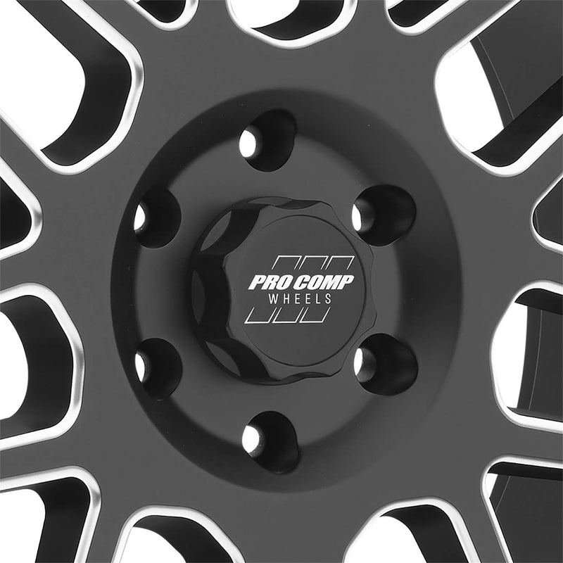 Pro Comp Series 40 Vertigo Satin Black Wheel with Milled Accents (20x9"/6x135mm) Alloys