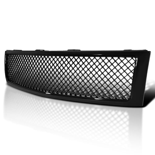 Glossy Black Spec-D Tuning Front Hood Grille 1PC Compatible with 2007-2013 Chevy Silverado 1500