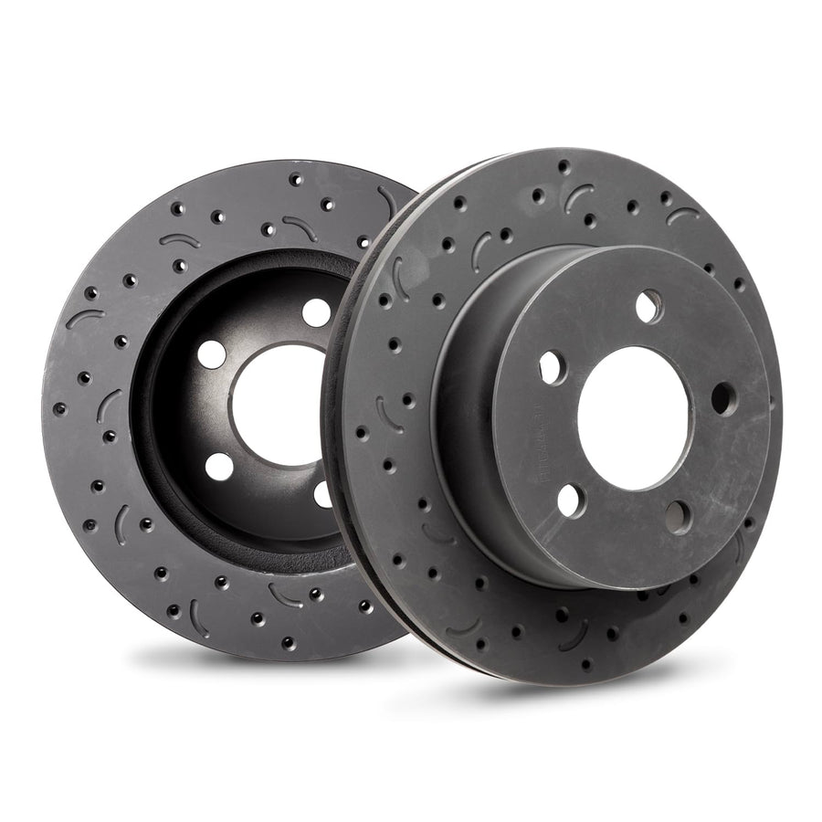 Hawk Performance Talon Rotors Cross-Drilled and Slotted HTC4443