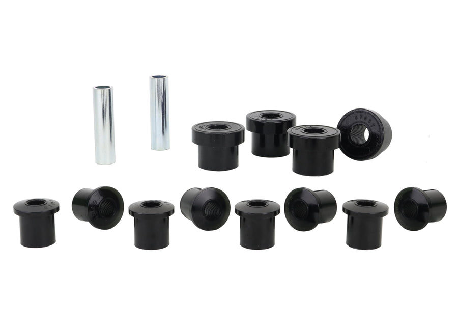 Whiteline W73814 Leaf Spring Front and Shackle Bushing Kit Compatible with 76-86 CJ7, Scrambler, CJ5