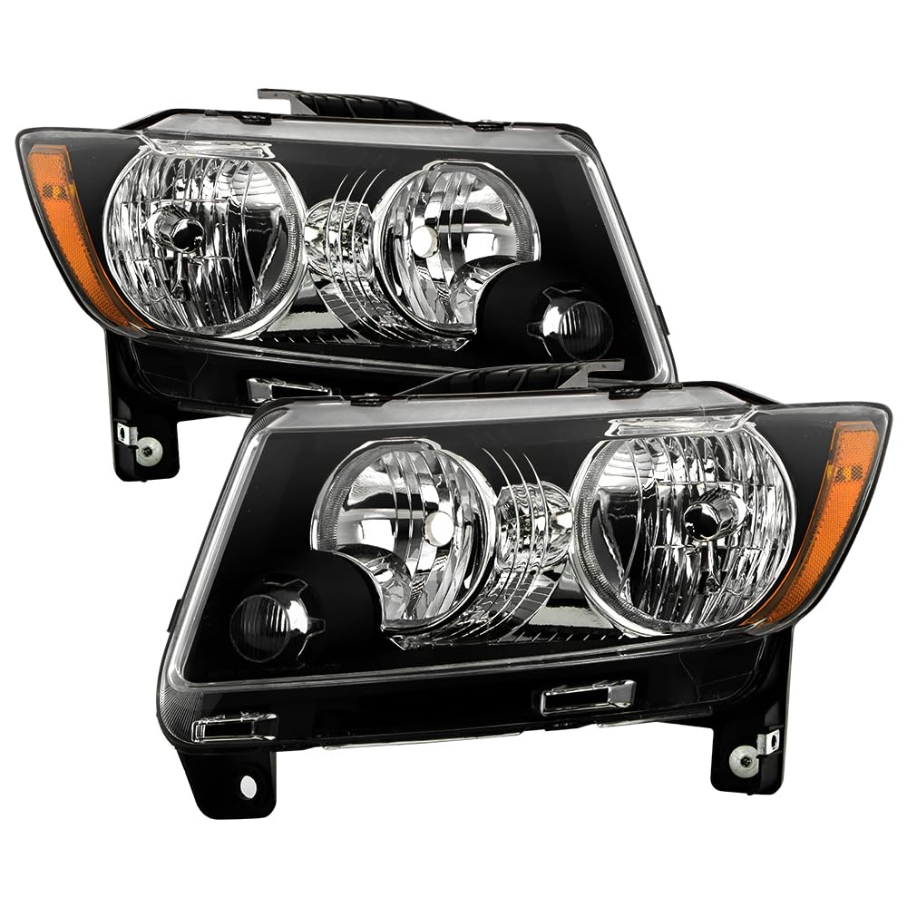 Jeep Grand Cherokee 11-13 / Spyder (OE) Compass 11-17 Halogen Only (Don‘t Fit HID Models) OEM Style Headlights - Black