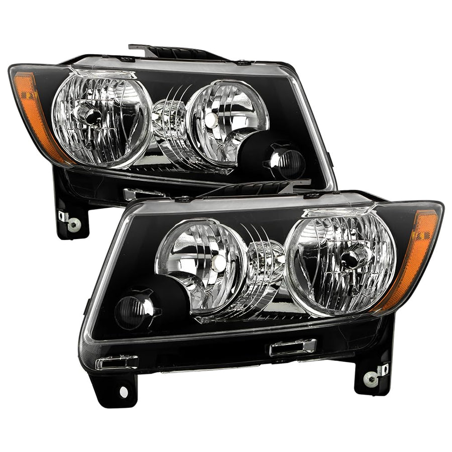 Jeep Grand Cherokee 11-13 / Spyder (OE) Compass 11-17 Halogen Only (Don‘t Fit HID Models) OEM Style Headlights - Black