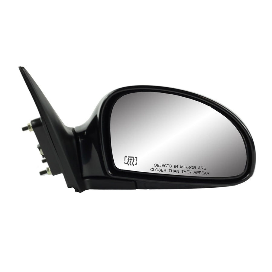 Kia Spectra 5 Passenger Side Mirror, Textured Black w/PTM Cover, Chrome Lens, Foldaway, Heated Power
