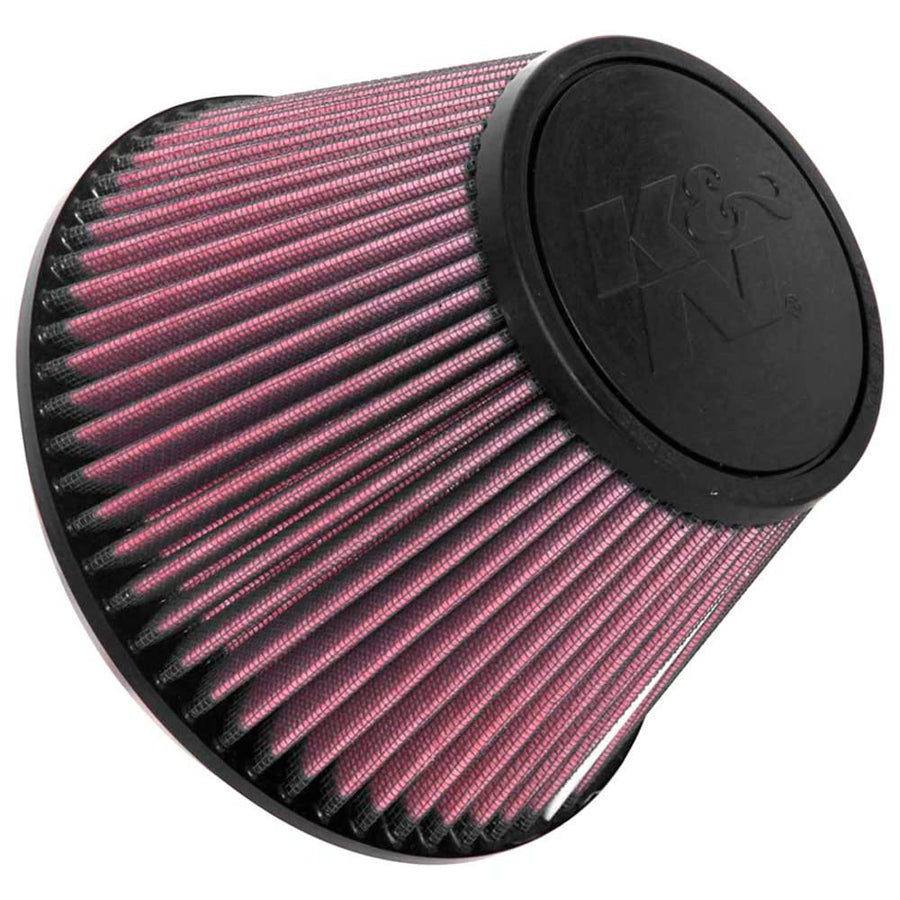 High-Flow K&N Original Lifetime Universal Clamp-On Air Filter: High Performance, Premium, Washable: Flange Diameter: 6 In, Filter Height: 5 In, Flange Length: 0.625 In, Shape: Round Tapered, RU-5138