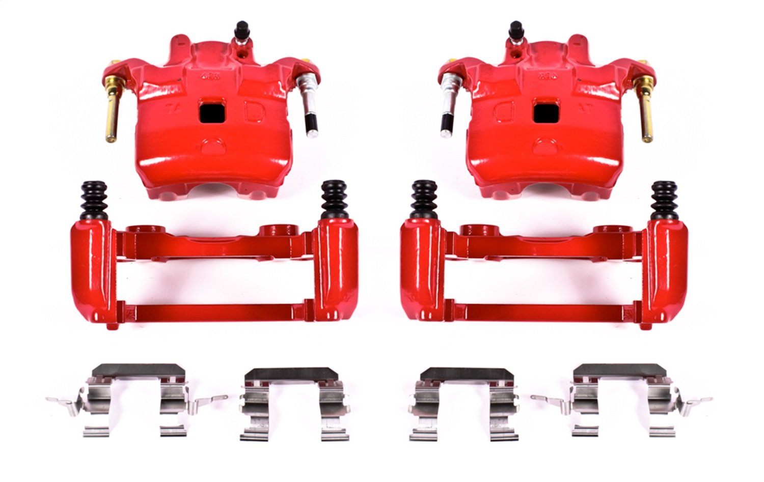 Power Stop S2690A Front Pair of High-Temp Red Powder Coated Calipers for Infiniti G35 2003-2005, Nissan 350Z 2003-2005 [Model Specific]