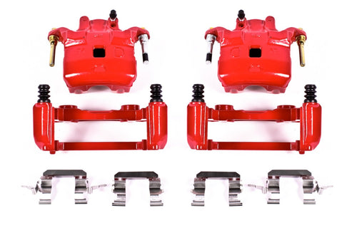 Power Stop S2690A Front Pair of High-Temp Red Powder Coated Calipers for Infiniti G35 2003-2005, Nissan 350Z 2003-2005 [Model Specific]