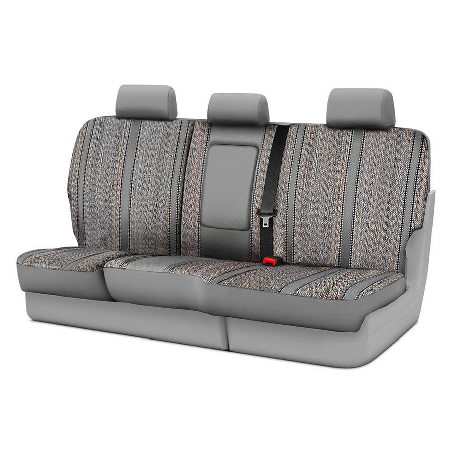 Gray FIA TR42-70 Custom Fit Rear Seat Cover Split Seat 60/40 - Saddle Blanket