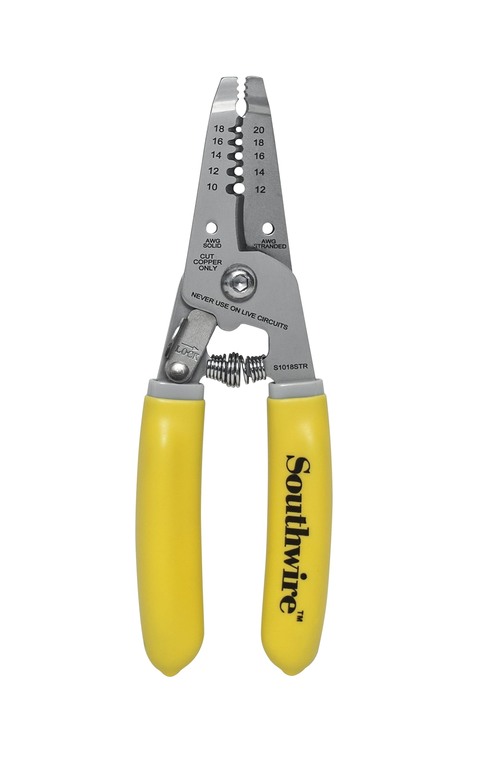 Southwire - Tools & Equipment S1018STR 58278140 Wire Stripping Tool; Wire Stripper and Wire Cutter for 10-18 AWG Solid Wire and 12-20 AWG Stranded Wire