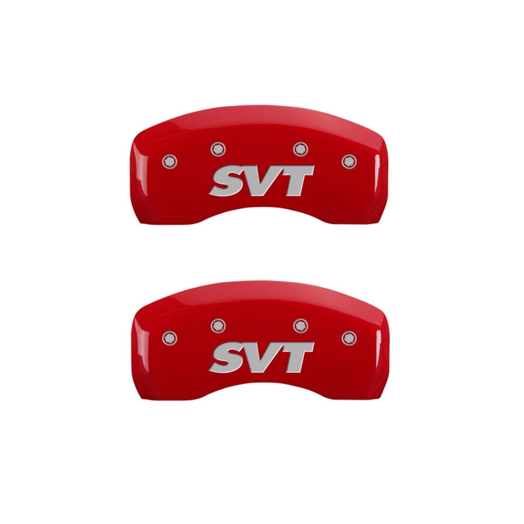 MGP 10017SSVTRD Red Brake Covers Engraved with Silver SVT Caliper Covers (Set of 4)