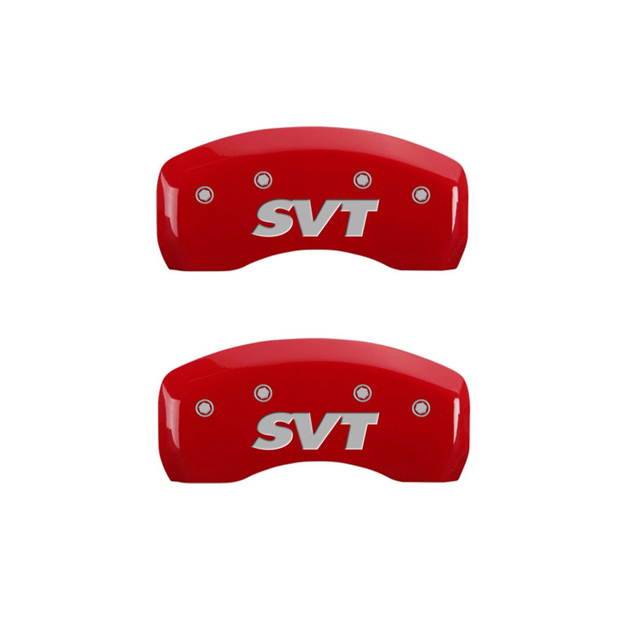 MGP 10017SSVTRD Red Brake Covers Engraved with Silver SVT Caliper Covers (Set of 4)