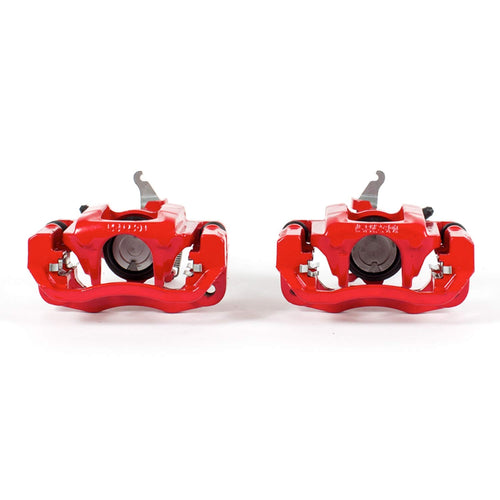Power Stop Pair of High-Temp Red Powder Coated Rear Calipers For Dodge Journey 2009-2011, Dodge Journey 2013 [Model Specific]
