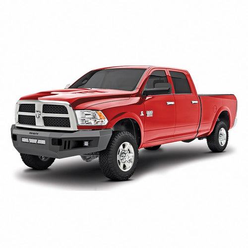 TrailFX Front Bumper Fits 2011-2018 Ram 3500 Black Titanium Powder Coated Steel Heavy Duty Direct Fit D-Ring Mounts LED Light Cutouts OE Sensor Compatible TrailFX FHDNW002TI