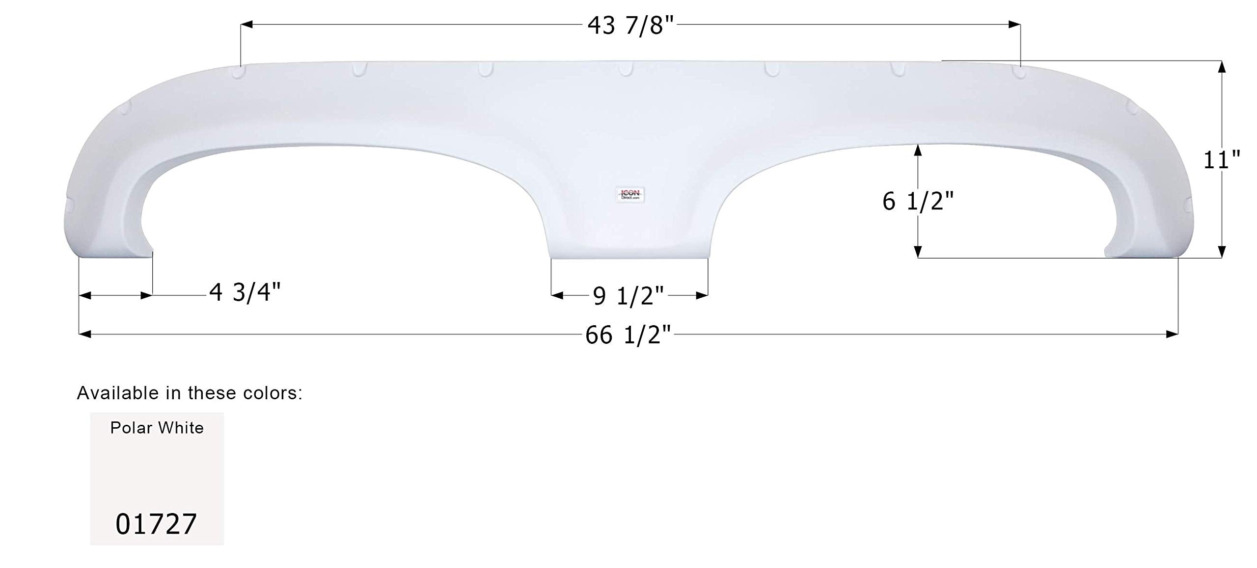 Fender Skirt ICON, Tandem, Keystone, FS1727, Polar White