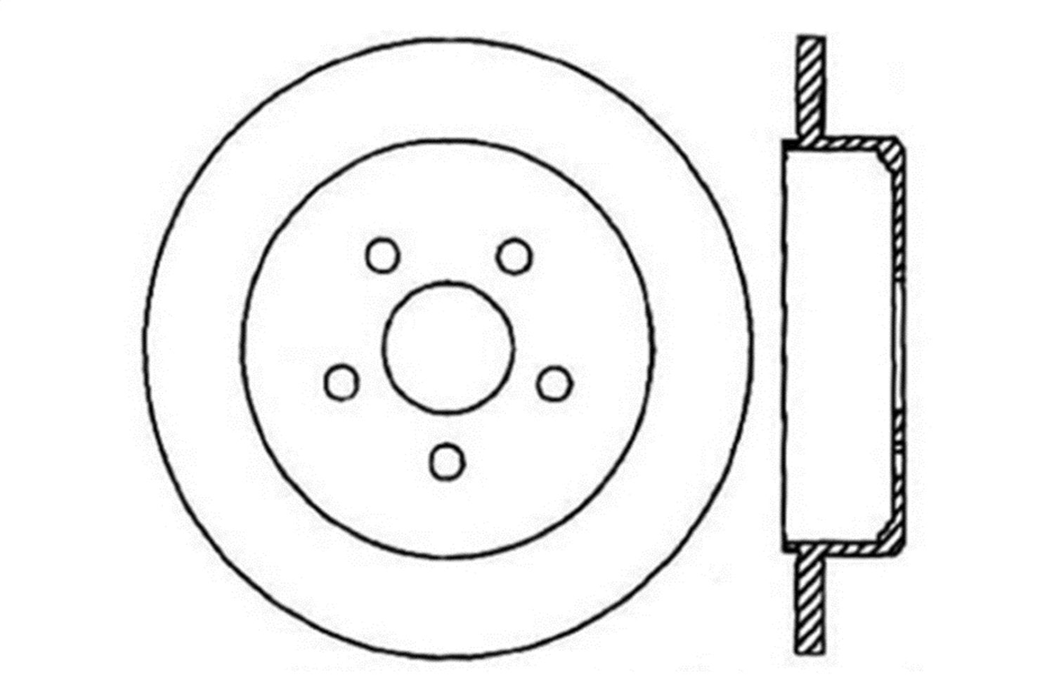 Rear Right StopTech 127.63054R Sport Drilled/Slotted Brake Rotor
